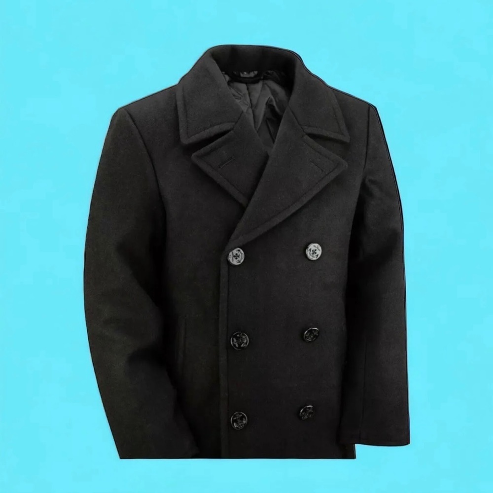100% Wool for man 38R Or 40R  Official Wool U.S. Navy Peacoat Double Brea…